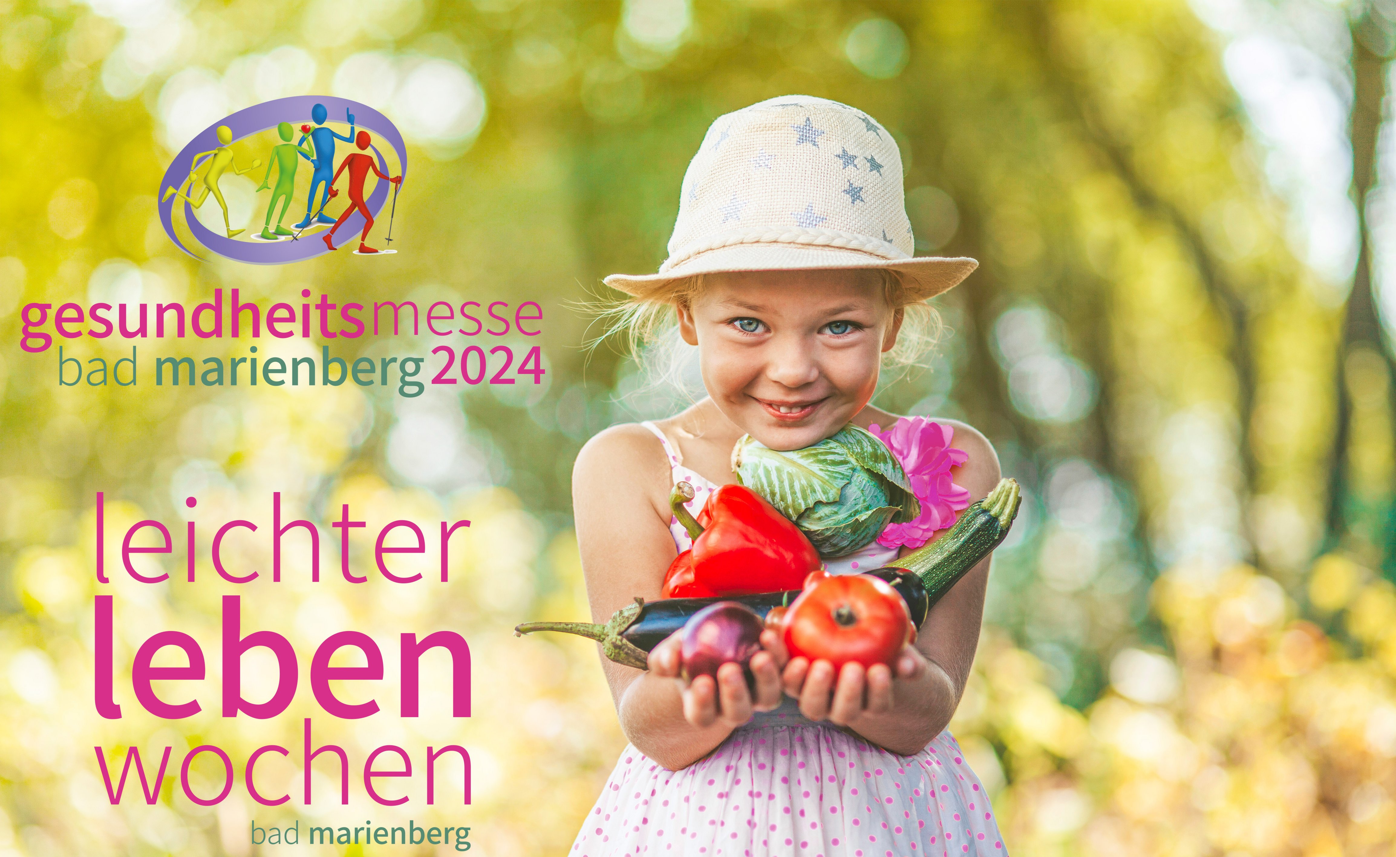 Mädchen mit buntem Gemüse für Gesundheitsmesse Bad Marienberg