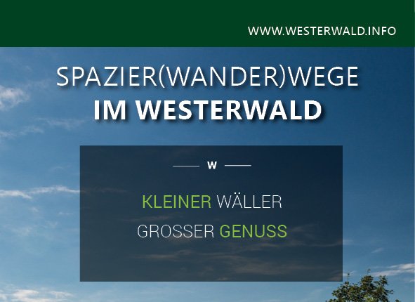 Flyer über Spazier- und Wanderwege mit Naturlandschaft und Genuss