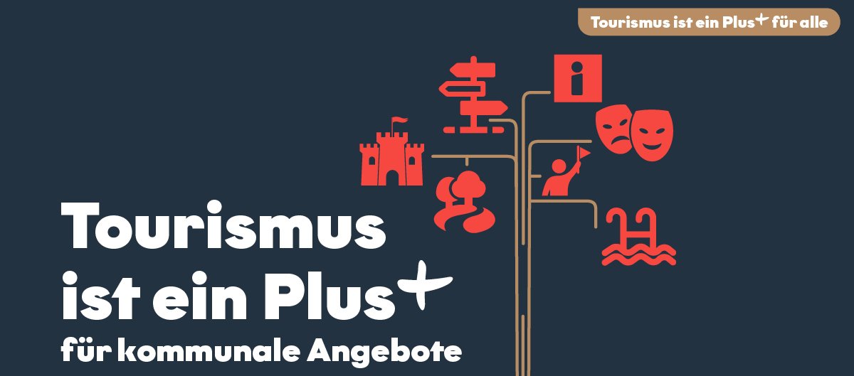 Grafik mit ikonischen Symbolen für touristische Angebote und Aktivitäten
